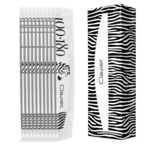 Pilnik do paznokci 100/180, manicure, Clavier, Zeberka Łódka szary (bezpieczny pakiet) 10szt.