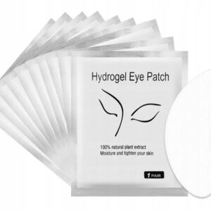 Płatki pod Oczy – 100szt. Eye Gel Patch, HydroGel, do Rzęs SREBRNO-CZARNE