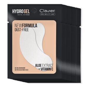 Płatki do Rzęs 100 szt., Żelowe, pod oczy, do przedłużania Clavier, 50 par CZARNE