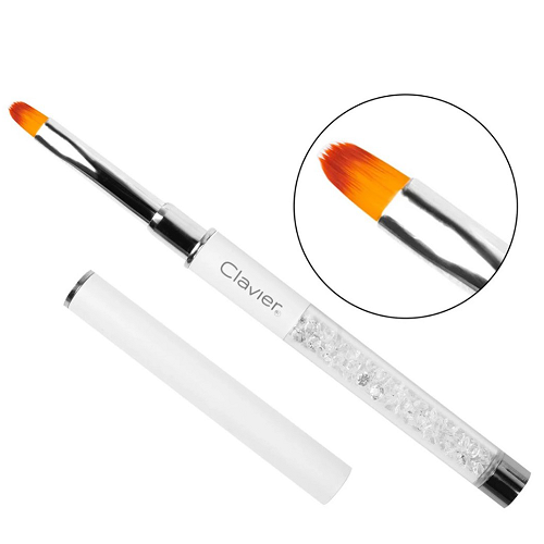 Pędzelek Do Żelu z Cyrkoniami , do paznokci, manicure #4 KRYSZTAŁKI – Perłowy